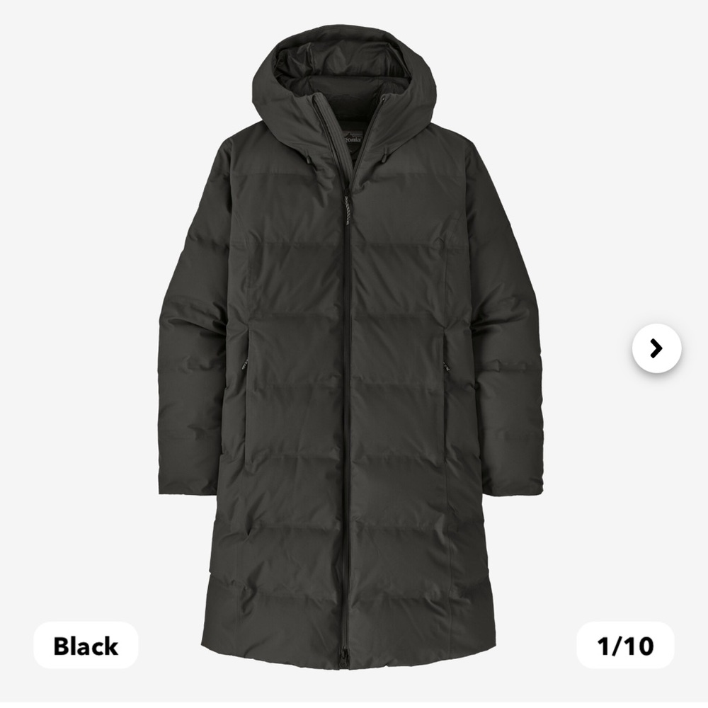 BLACK PATAGONIA WOMEN’S JACKSON GLACIER PARKA SIZE SMALL